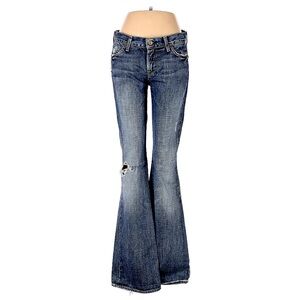 7 For All Mankind Flared Distressed Bootcut Jeans